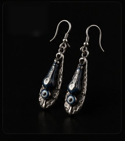 Troia evil eye drop earrings